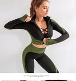 Seamless Workout Yoga Sets Female Sport Gym suit